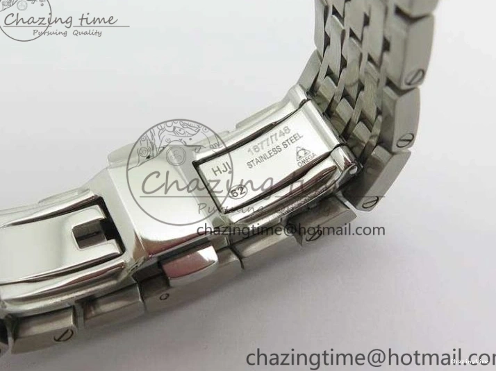 0427 HighQuality De Ville Chronograph SS OMF 1:1 Best Edition White Dial On SS Bracelet A 8151